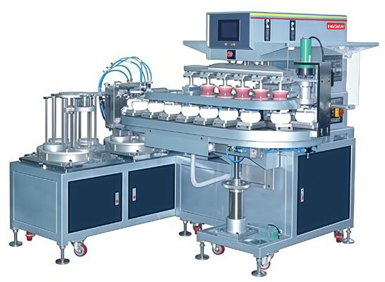 Five Color Fully Automatic Pad Printing Machine AC 220V Plastic Cover ...